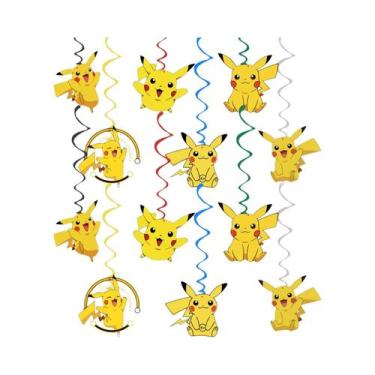 Imagem de Decorações De Festa De Aniversário Pokémon, Banners De Espirais Penden