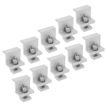 Imagem de Generic Braçadeiras de Montagem de Painel Solar, Durável, Liga de Alumínio Em Forma de z, Braçadeira de Aterramento de Extremidade de Trilho Solar para Rvs, Casas, Navios, 10 Peças (40mm)