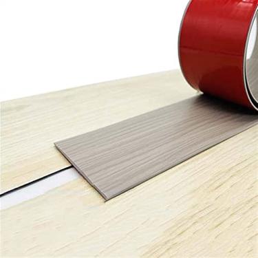 Imagem de Tiras de cobertura de piso de 1 m, tiras de transição de piso, barras de limite, tiras de união de perfil de transição de PVC autoadesivas, tira divisória de porta, divisor de piso aderente (grão de