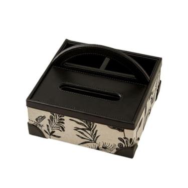 Imagem de Porta-toalhas de papel Caixa de lenços multifuncional criativa sala de estar caixa de tecido caixa de papel mesa de café caixa de armazenamento de controle remoto recipiente de lenços