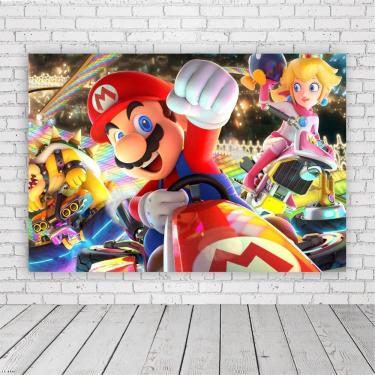 Imagem de Painel Retangular Mario Kart 1,5X1,0M Lona Fosca