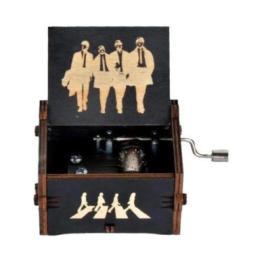Imagem de Caixa De Música De Madeira Jurassic Park Com Manivela Presente Para O 