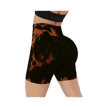 Imagem de Shorts De Fitness Femininos Tie Dye Em 16 Cores, Levanta Bumbum, Roupa