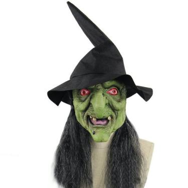 Imagem de Máscara de Halloween Horror Witch Cosplay de látex 24x25cm - yiweisai