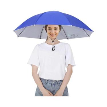 Imagem de Chapéu De Sol Dobrável Impermeável Com Proteção UV, Guarda-Chuva De Du