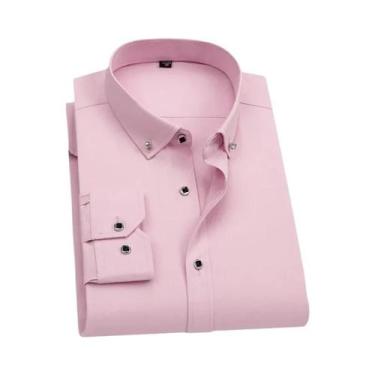 Imagem de Camisa Social Masculina Branca Com Padrão De Diamante Clássica De Mang