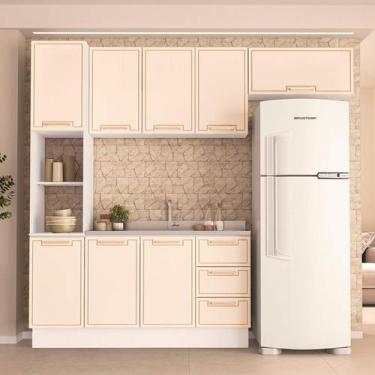 Imagem de Armário de Cozinha Modulada Completa 4 Peças 240cm Sem Tampo 100% MDF 