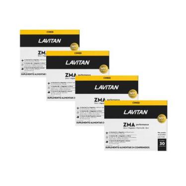Imagem de Kit 4 Suplemento Lavitan ZMA Performance 30 Comp Cimed