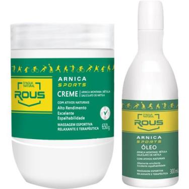 Imagem de Kit Massagem Esportiva Creme 650G e Oleo 300ML Arnica Sport - D'Água N