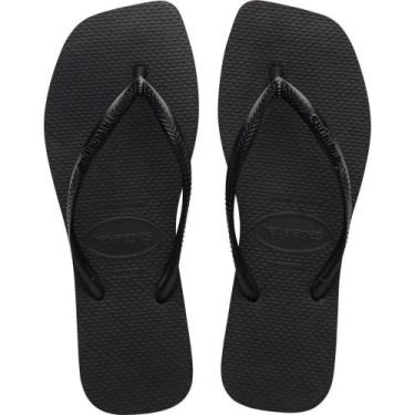 Imagem de Chinelo Havaianas Feminino SLIM Square 35/36 Preto