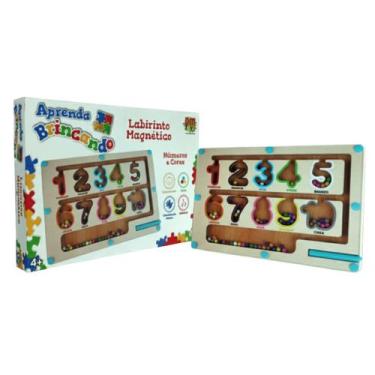 Imagem de Brinquedo Labirinto Magnético Educativo Números e Cores - DMB305, Made