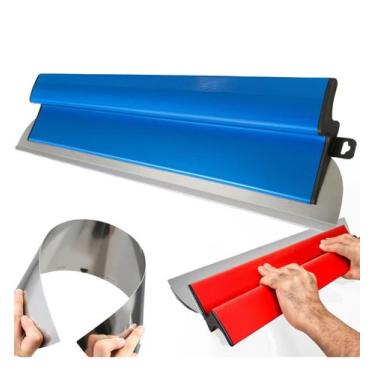 Imagem de Desempenadeira De Massa Corrida E Gesso Ferramentas Aço Inox 40cm Linh