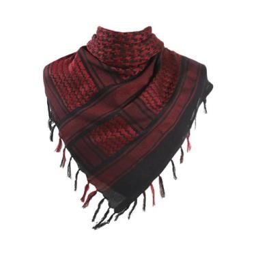 Imagem de Cachecol Keffiyeh Shemagh de Algodão - Unissex, À Prova de Vento, para
