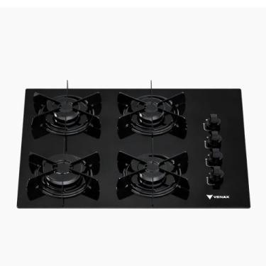 Imagem de Cooktop 4 Bocas Venax Arena, Gás GLP, Acendimento Automático e Vidro T