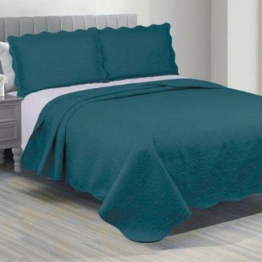 Imagem de Colcha Cobre Leito Casal Roupa De Cama Dupla Face Kit 3 Pçs - ISHOPPIN