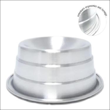 Imagem de Comedouro Ergonômico Para Gatos Antiformiga - DM PETS, Prata