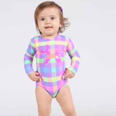 Imagem de Maiô Bebê Estampa Xadrez Proteção UV 50+ Siri Kids, GG
