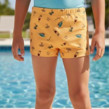 Imagem de Sunga Infantil Boxer Estampada Hering kids, 14, Amarelo