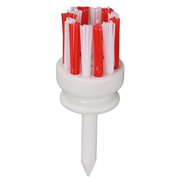 Imagem de Tee de escova de golfe, Tee de bola de golfe conveniente portátil prático resistente a batidas longas distâncias(54mm-branco vermelho)