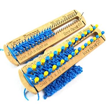 Imagem de Teares Praticos para Cachecol Modelos Pregos e Pinos