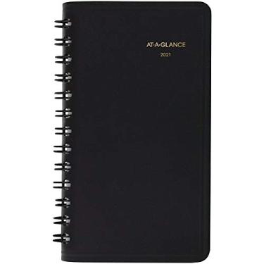 Imagem de Calendário de bolso 2021 da AT-A-GLANCE, agenda semanal, 6 cm x 11 cm, tamanho de bolso, sem pautas, preto (700350521)