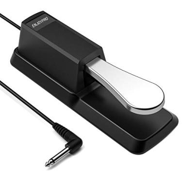 Imagem de ENJOYPRO Pedal de sustentação, pedal de teclado de piano eletrônico, pedal de amortecedor de pé universal com plugue de 1/4 de polegada