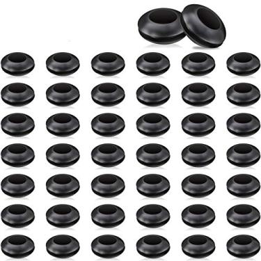 Imagem de 50 pacotes de ilhoses de Airlock, argolas de tampa de fermentador, ilhós de silicone para jarros de maçon, canudos, cadeado de ar, cerveja, vinho, tampas de fermentador de plástico para balde, diâmetro externo de 1,9 cm e diâmetro interno de 1,9 cm