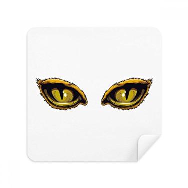 Imagem de Óculos para decoração de olho de gato de desenho animado, pano de limpeza de tela, tecido de camurça, pacote com 2