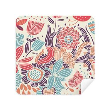 Imagem de Leaf Bud Flower Plant Paint Glasses Pano Limpador de Tela Tecido Camurça Pacote com 2