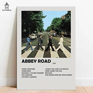 Imagem de Quadro Placa Decorativa The Beatles Abbey Road em MDF