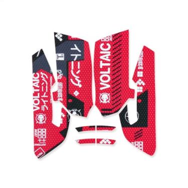 Imagem de Fita adesiva com texturas de padrões legais compatível com Razer Viper/Viper Ultimate Gaming Mouse (vermelho)