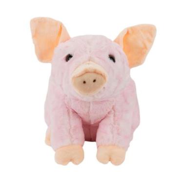 Imagem de Porco Rosa Sentado de Pelúcia 26cm - Fofy Toys