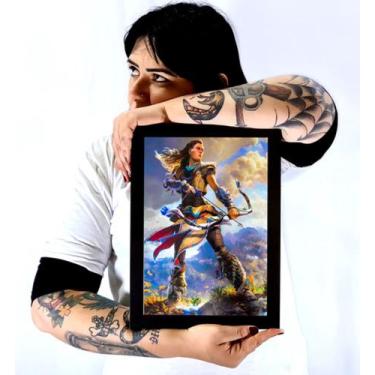 Imagem de Quadro Game Horizon Zero Dawn Arte Poster Com Moldura - Fanarte