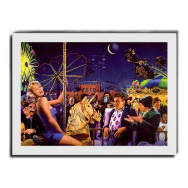 Imagem de Quadro Marilyn Monroe & James Dean Arte Carrossel Park - Fanarte