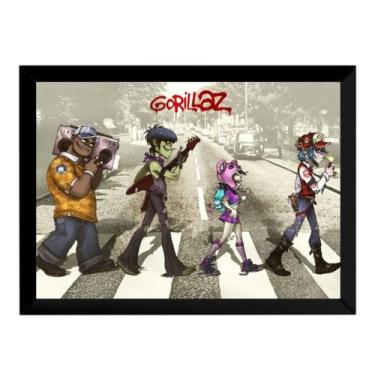 Imagem de Quadro Gorillaz Banda Rock Arte Beatles Poster Moldurado - Fanarte