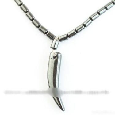 Imagem de Colar Dente de Leão Pedra Hematita Natural Rolada 40cm - CristaisdeCur