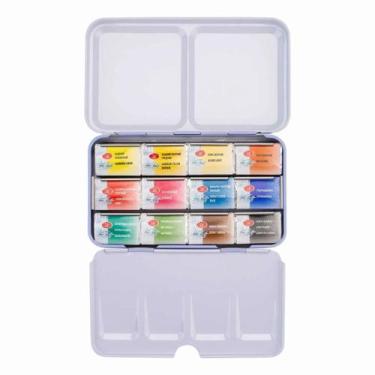Imagem de Kit Aquarelas Nevskaya White Nights Estojo Metal C/ 12 Pastilhas - NEV