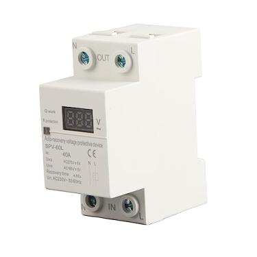 Imagem de Recuperação automática sobretensão subtensão proteção dispositivo alta qualidade confiável desempenho tensão protetor para equipamentos elétricos segurança DIN Rail Mount 230V 40A