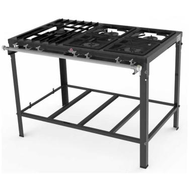 Imagem de Fogão 5 Queimadores (4 Queim. Simples E 1 Queim. Duplo) C/ Registro P/ Forno Pms-510 - Progás