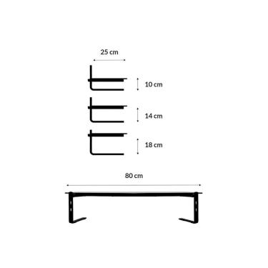 Imagem de Suporte Para 02 Monitores Reliza Executive Preto Com Vidro Incolor
