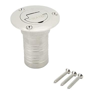 Imagem de Concurso de barco enchimento de aço inoxidável espelho polido sem chave tampa marinha grau à prova de ferrugem preenchimento de deck para iates barcos caravanos materia (ÁGUA)