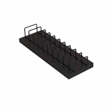 Imagem de WUHUQN Rack de amostras de material de construção com 30 compartimentos para cartão, suporte de porta de azulejo de cerâmica de metal para exibição em lote, prateleira organizadora de laje de vidro