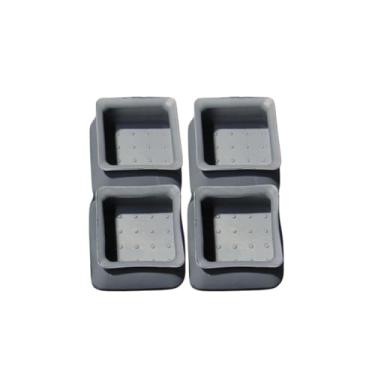 Imagem de Protetor Pe de Cadeira, Kit 16 Protetor de Silicone Engrossado para Pés de Cadeira e Mesa Quadrado, 4×3.5×3cm(Cinza)