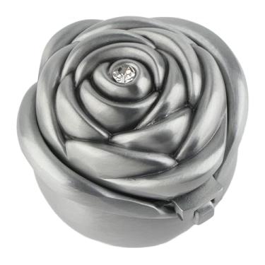 Imagem de Acouto Caixa de Casamento Com Design de Flores – Elegante Estojo de Armazenamento de Joias Em Liga de Zinco, Propostas Perfeitas, Aniversários, Dia Dos Namorados, Aniversários – Anéis de Presente