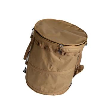 Imagem de DIEKE Lixeira dobrável para acampamento ao ar livre, suporte de lixo dobrável de grande capacidade com alça para piqueniques, lata de lixo