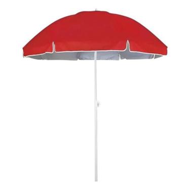 Imagem de Guarda-Sol Articulado Importway 2,40M Nylon Vermelho Liso