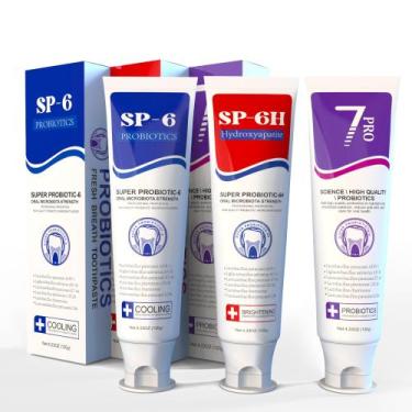 Imagem de Kit de Creme Dental PXHADSMIER P-6 Probióticos Clareador