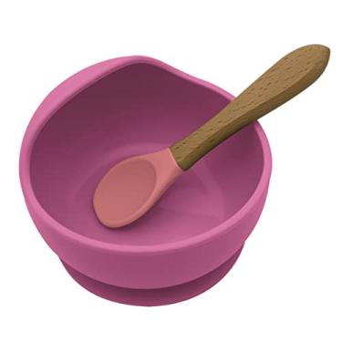Imagem de Conjunto Bowl c/Colher de Bambu KaBaby Rosa