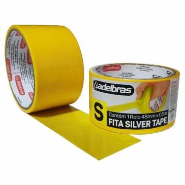 Imagem de Fita Adesiva Silver Tape Alta Fixação 48MmX5M Amarela - Adelbras