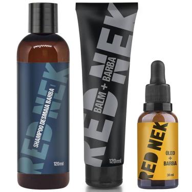 Imagem de Kit Shampoo Desmaia Barba + Bálsamo + Óleo Hidratante Red Nek
